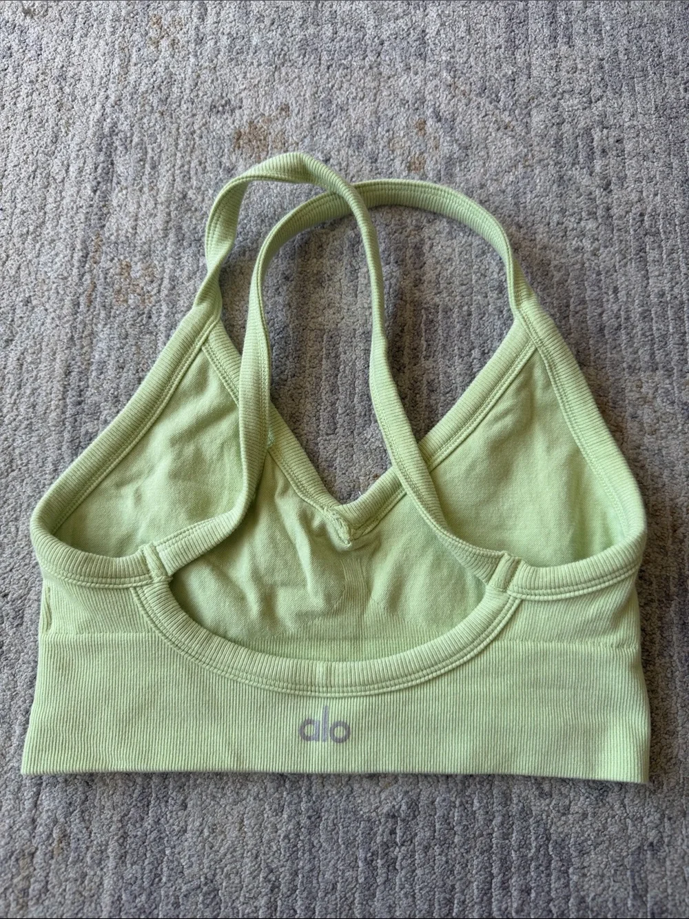 ALO Yoga Iced Green Tea Cross-Back Seamless Sports Bra